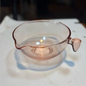 Pink Glass “Patent Applied for” D & B Co Handle Mixing bowl UV